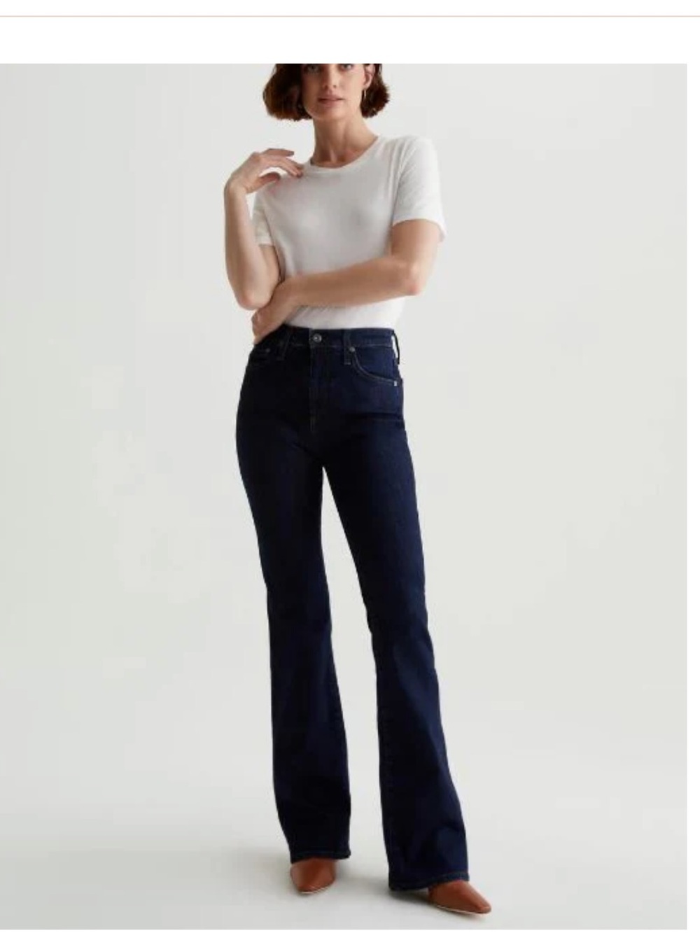Worn once! AG Denim Farrah Mi-Rise Boot Cut in Indigo 28 x 32